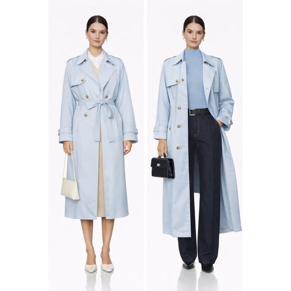 Burberry Jackets & Blazers - Burberry Baby Blue Trench Coat US 4
